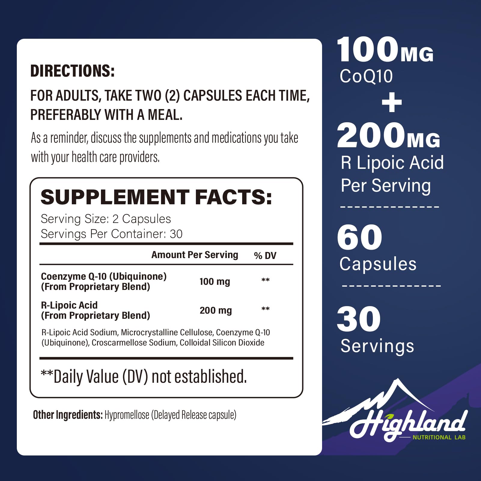 Product features graphic highlighting enhanced absorption and heart health