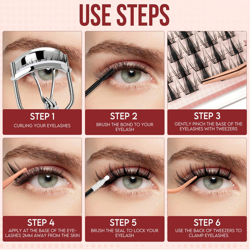 Higu clace beginner friendly lash clusters for easy at home application