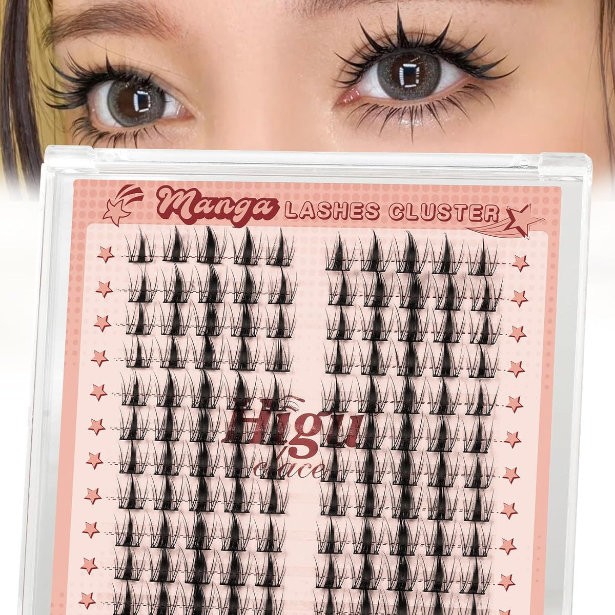 Higu clace Fairy Lash Clusters package for versatile style options