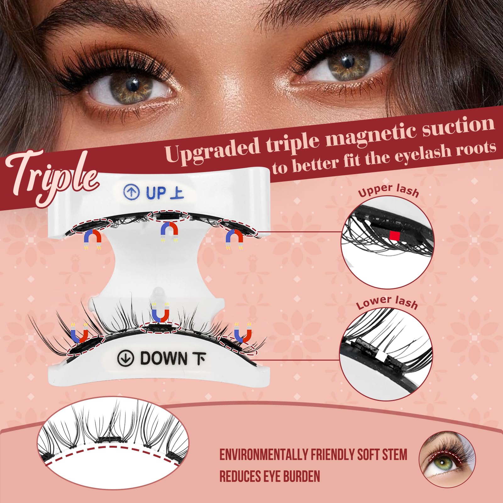 Higu clace magnetic lashes kit with applicator ideal for on-the-go makeup