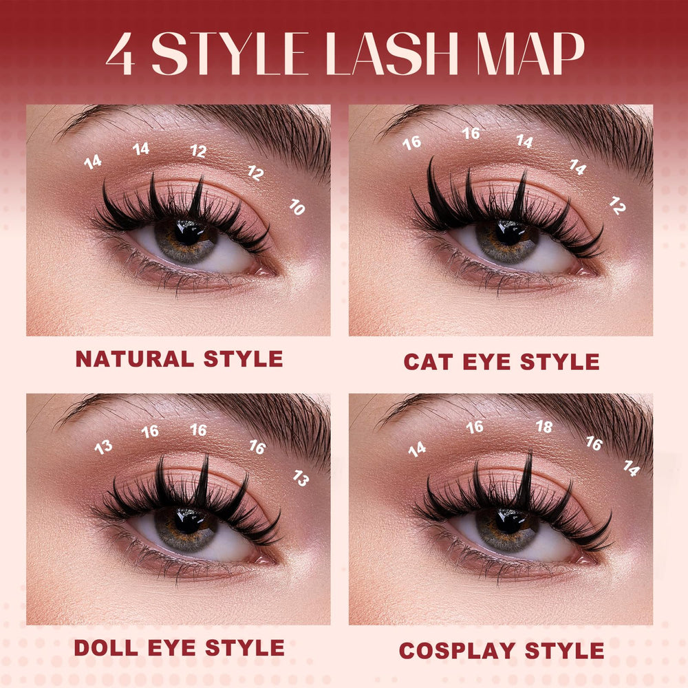 Higu clace manga lash clusters soft lightweight material for all-day comfort.