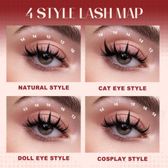 Higu clace manga lash clusters soft lightweight material for all-day comfort.