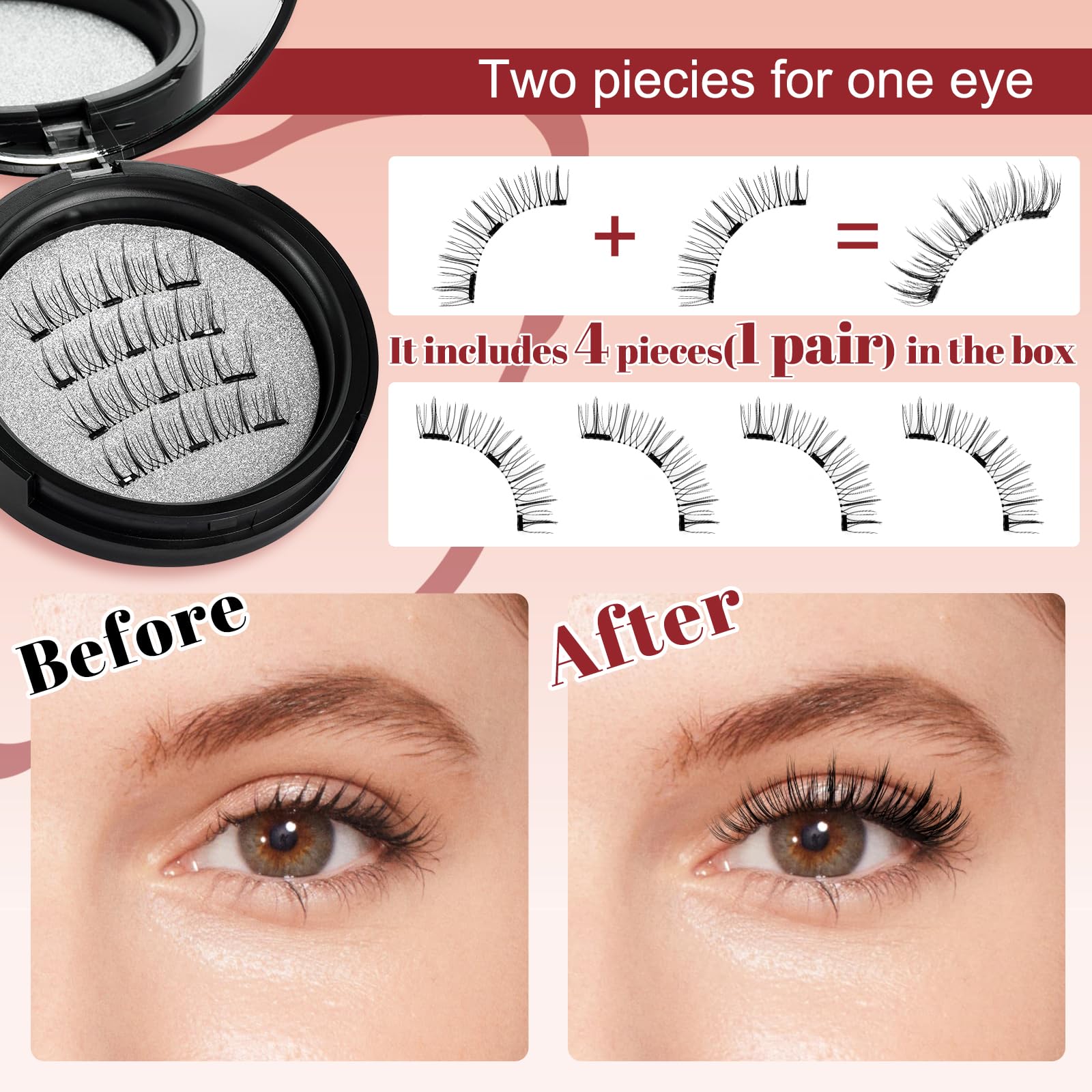 Higu Clace no-glue magnetic lashes offer clean removal.