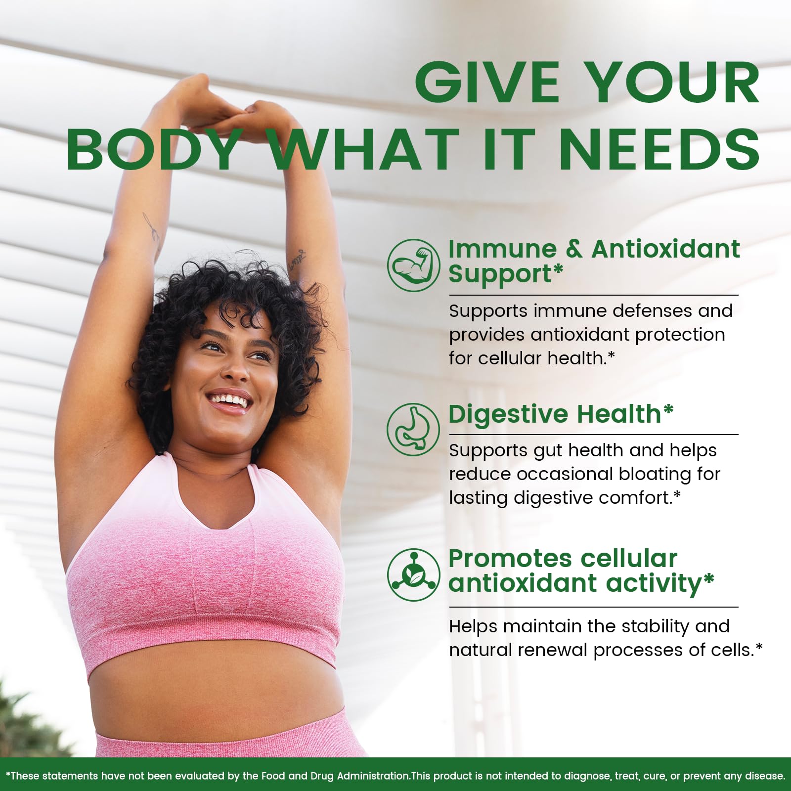 Immune and digestive support bottle display