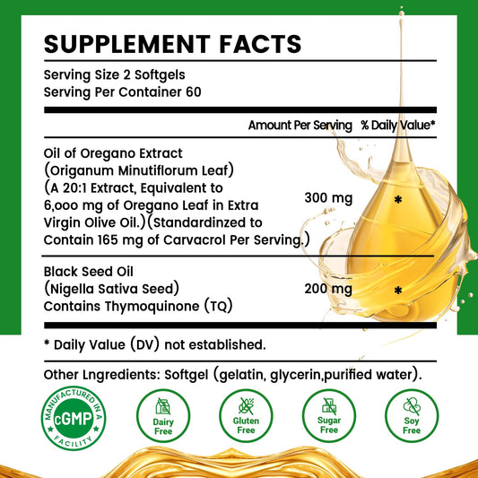 Bottle side view showing softgel capsules