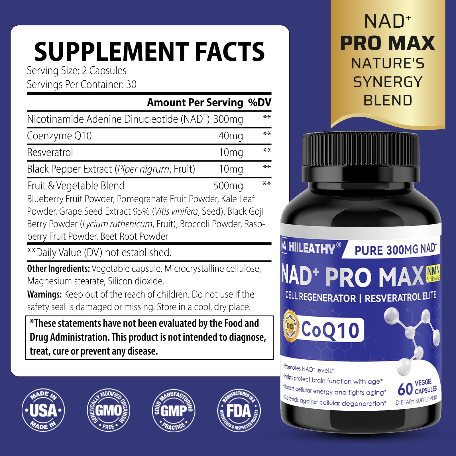 Illustration of immune support and vitality associated with NAD+ supplement