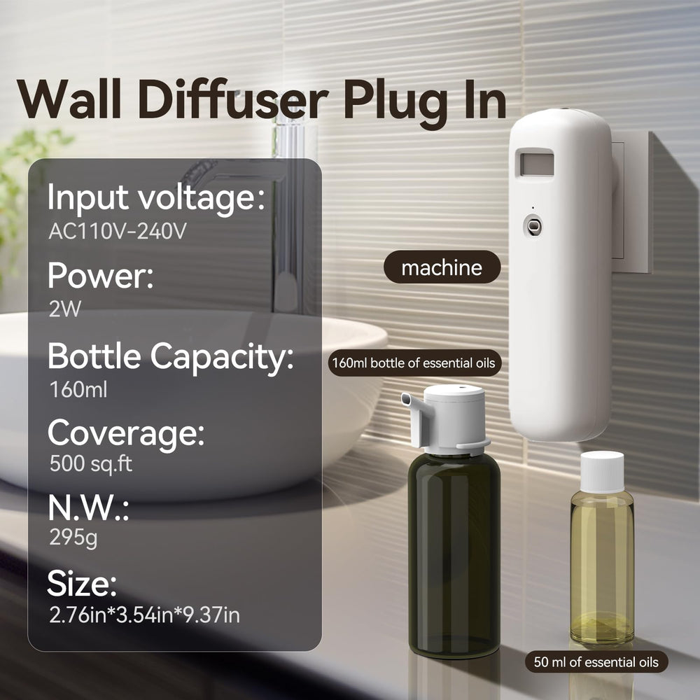Diffuse aroma filling a spacious room (up to 500 sq ft).