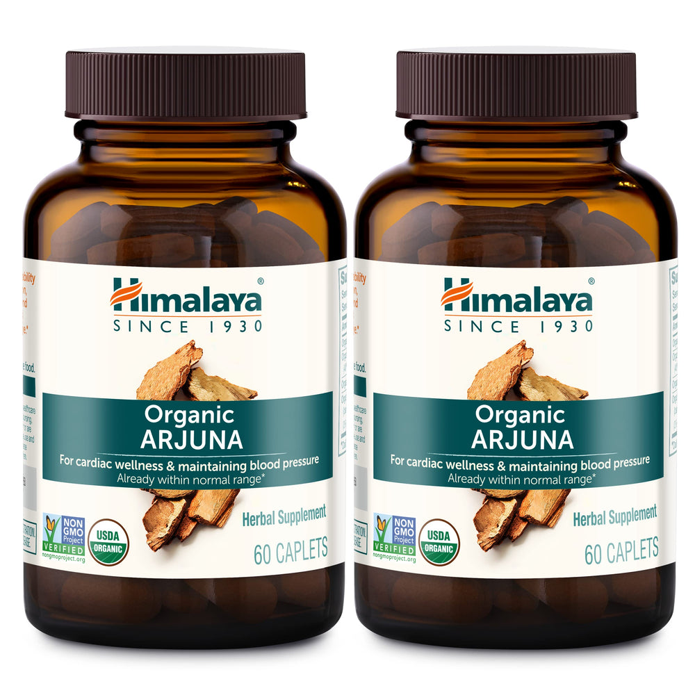 Himalaya Organic Arjuna bottle with Pack of 2 front view