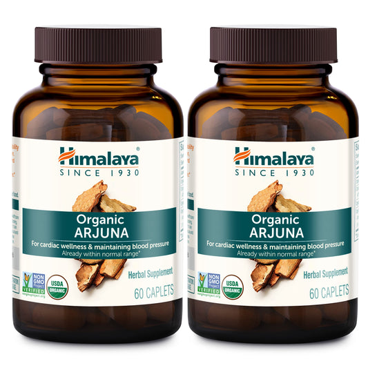 Himalaya Organic Arjuna bottle with Pack of 2 front view