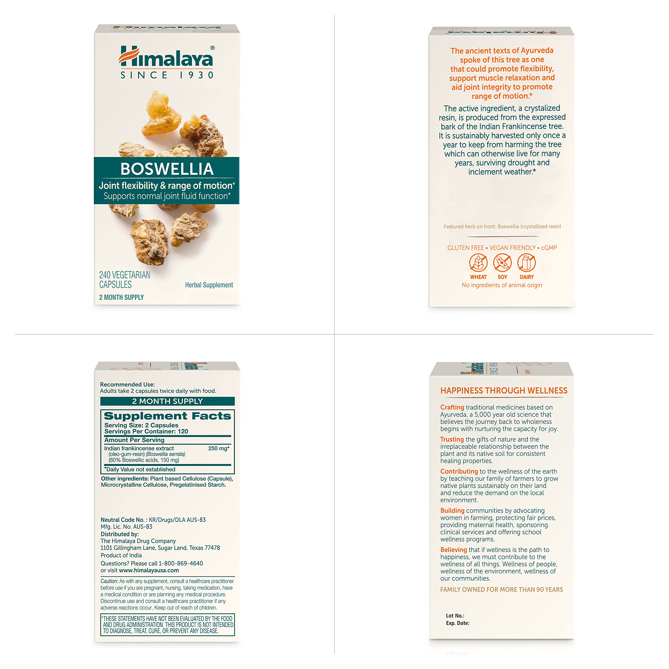 Box of Himalaya Boswellia 250 mg 240 capsules