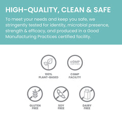 Vegan non-GMO gluten-free symbols on product