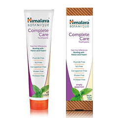 Side view of Himalaya Botanique Complete Care Toothpaste Spearmint 4-pack