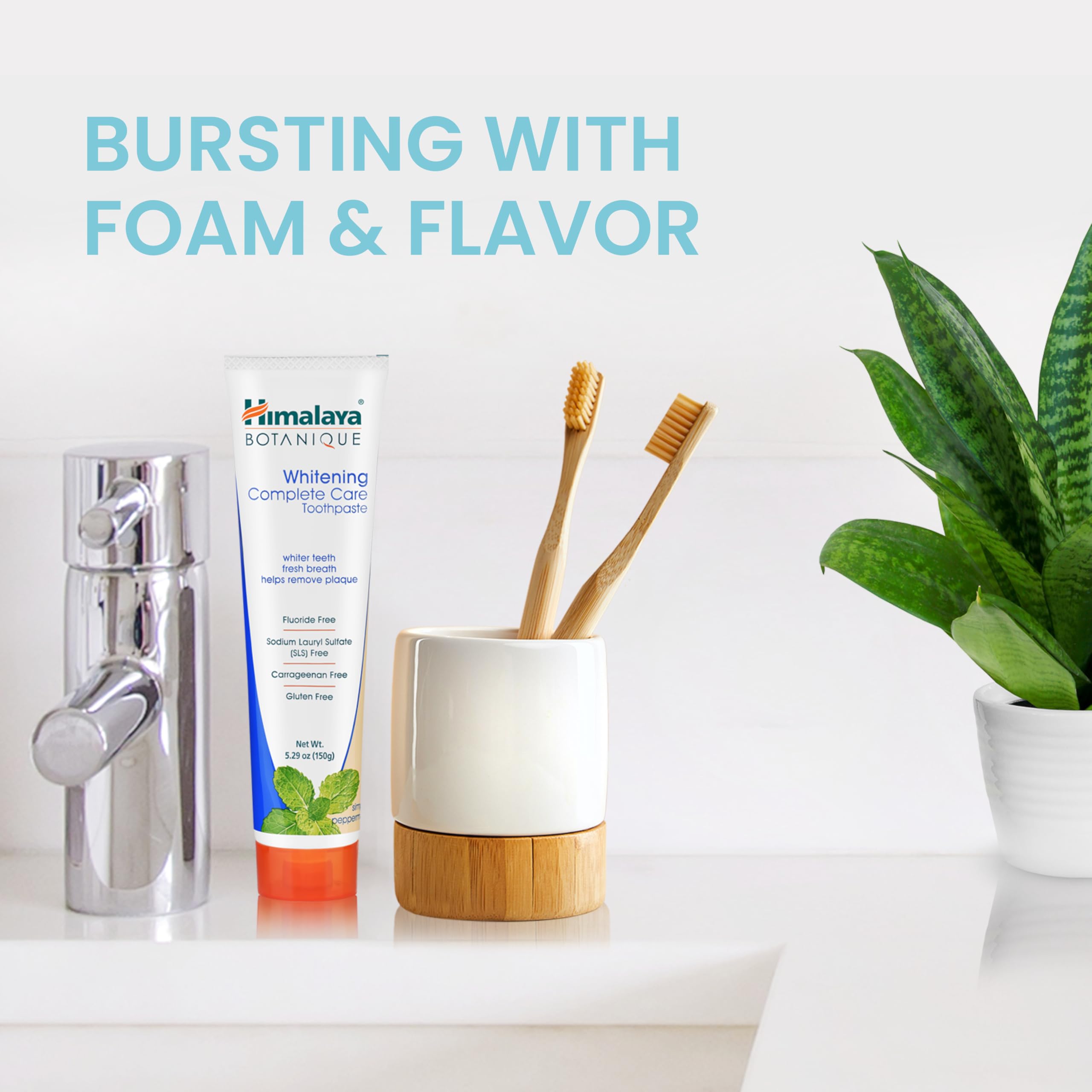 Fluoride-free, SLS-free, carrageenan-free and gluten-free toothpaste