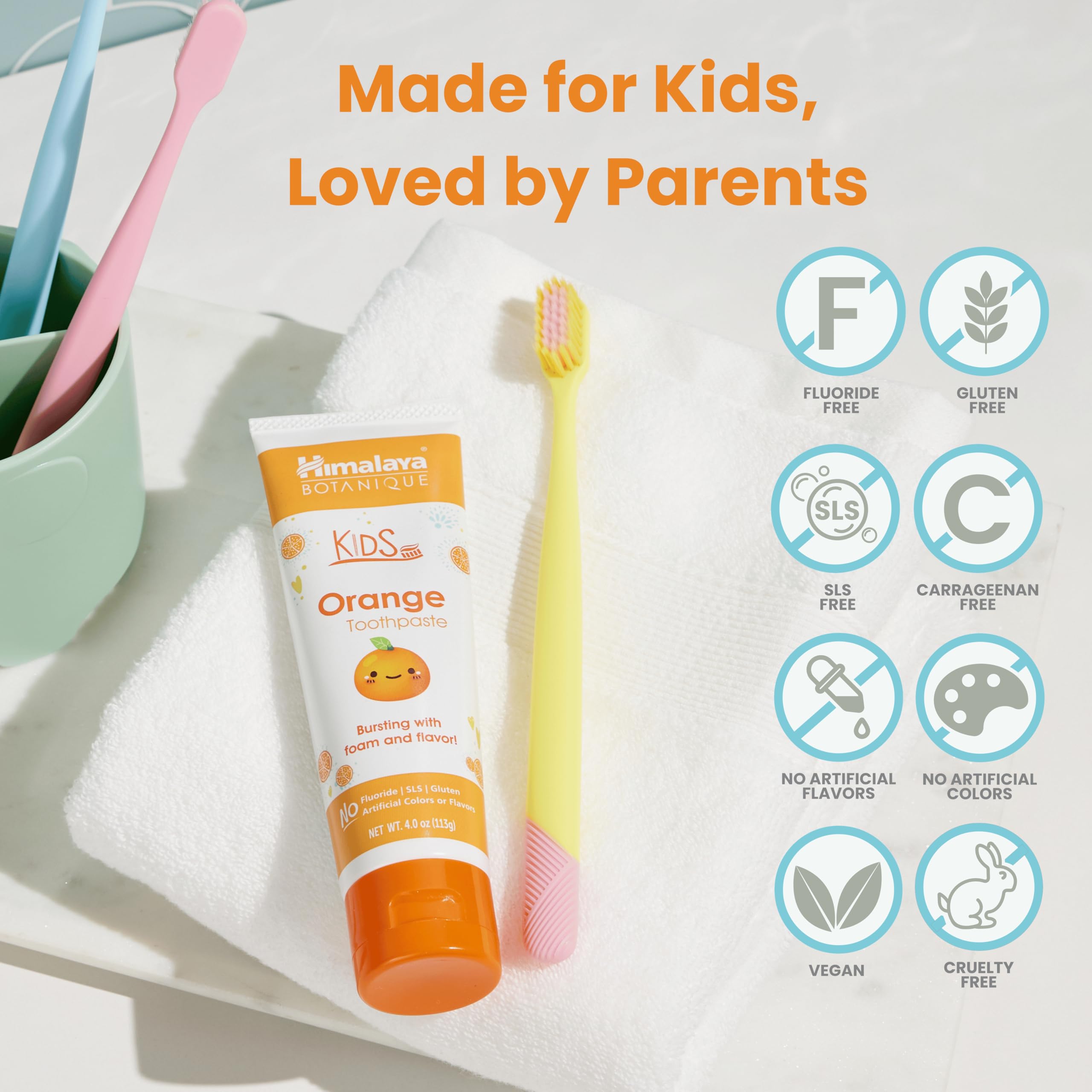 Bubble Gum flavor packaging of Himalaya Botanique Kids Toothpaste