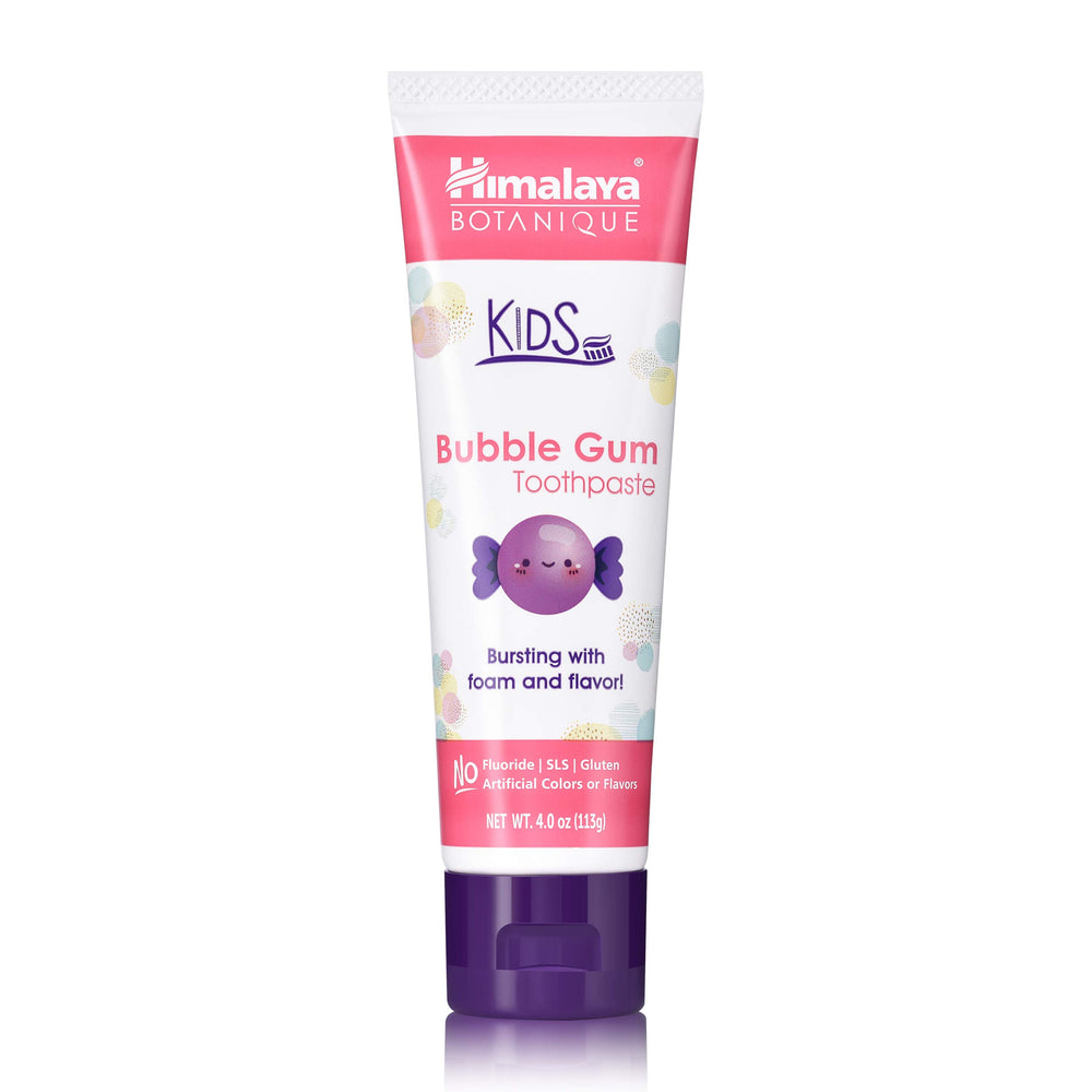 Front view of Himalaya Botanique Kids Toothpaste with Xylitol Bubble Gum 4 oz