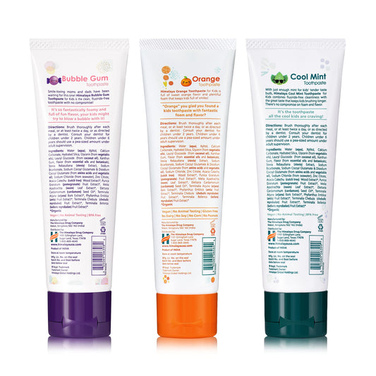 Himalaya Botanique Kids Toothpaste Orange flavor 4 oz (pack of 3)