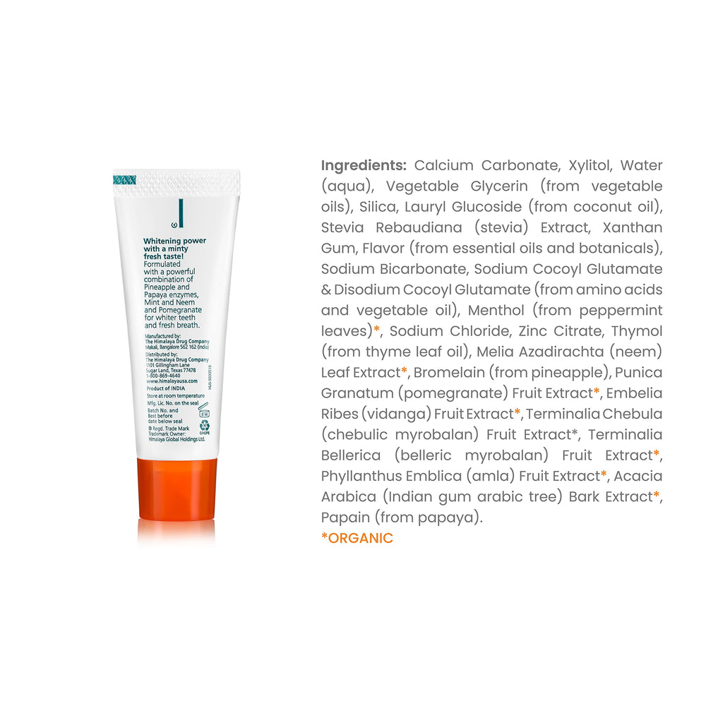 Neem and pomegranate for cleansing and plaque reduction in Himalaya Botanique toothpaste