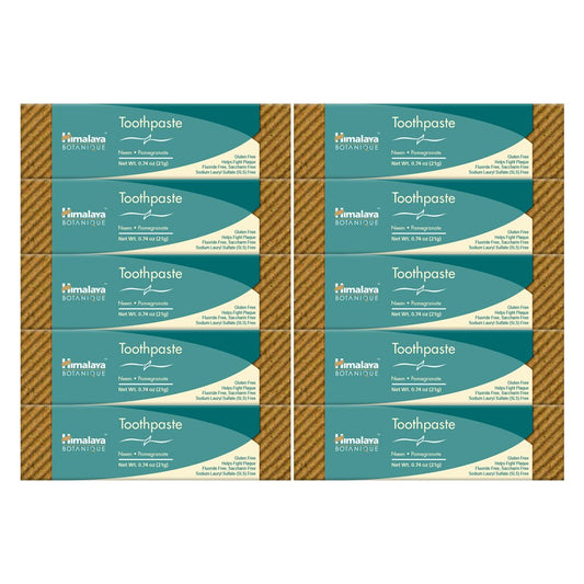 Himalaya Botanique Neem & Pomegranate Travel Toothpaste mint flavor packaging