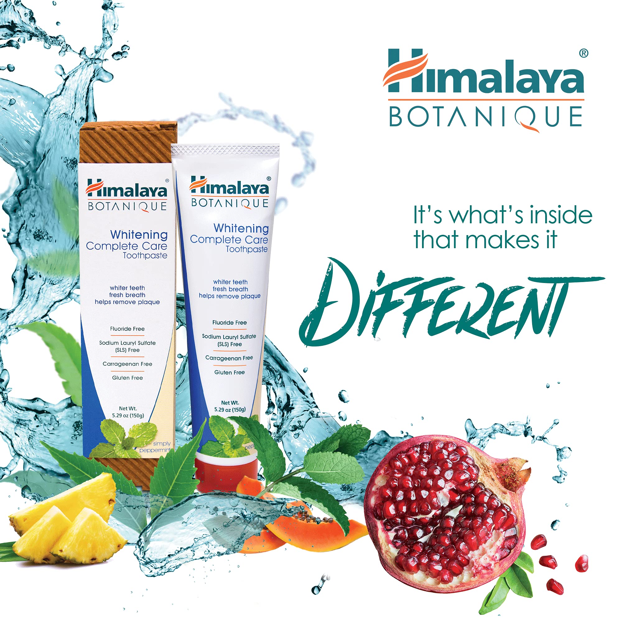 Peppermint flavor toothpaste packaging label