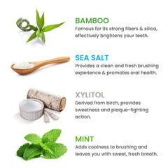 Mint-fresh cooling flavor of Himalaya Botanique toothpaste