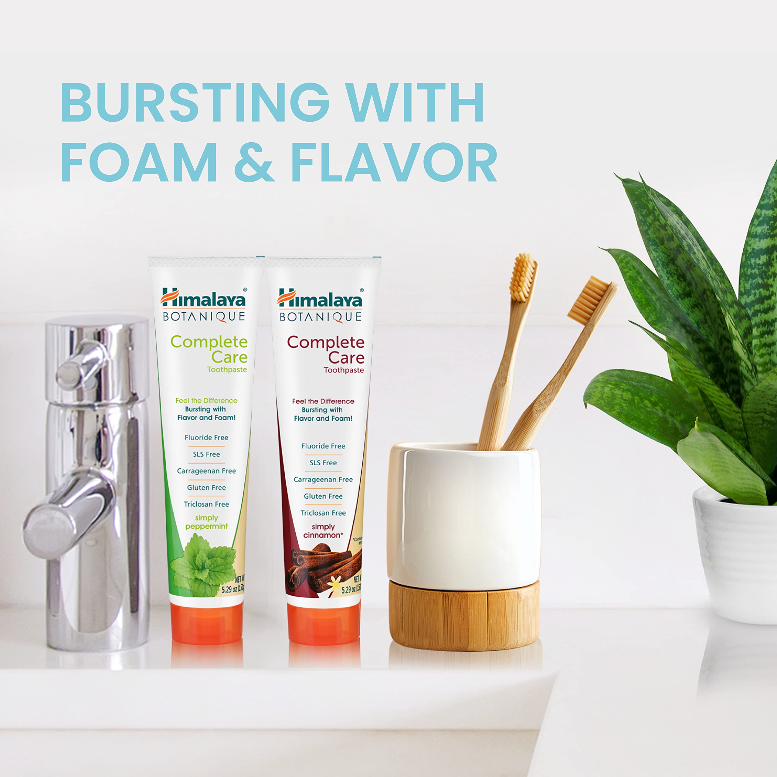 Back packaging with ingredients and care claims