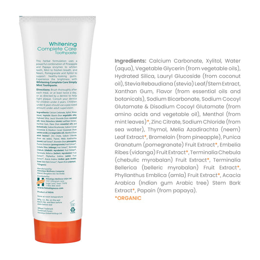 Toothpaste formula with plant enzymes from papaya and pineapple