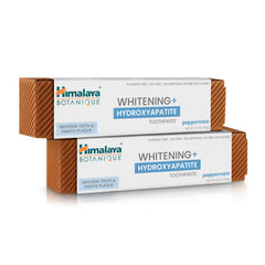 Himalaya Botanique Whitening + Hydroxyapatite Toothpaste Peppermint tube and packaging