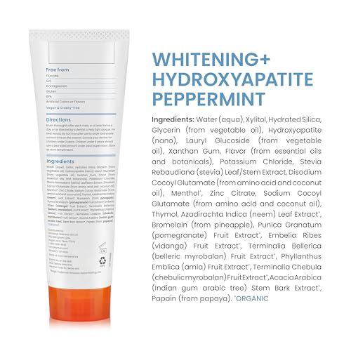 Close-up of toothpaste texture showing nano hydroxyapatite particles