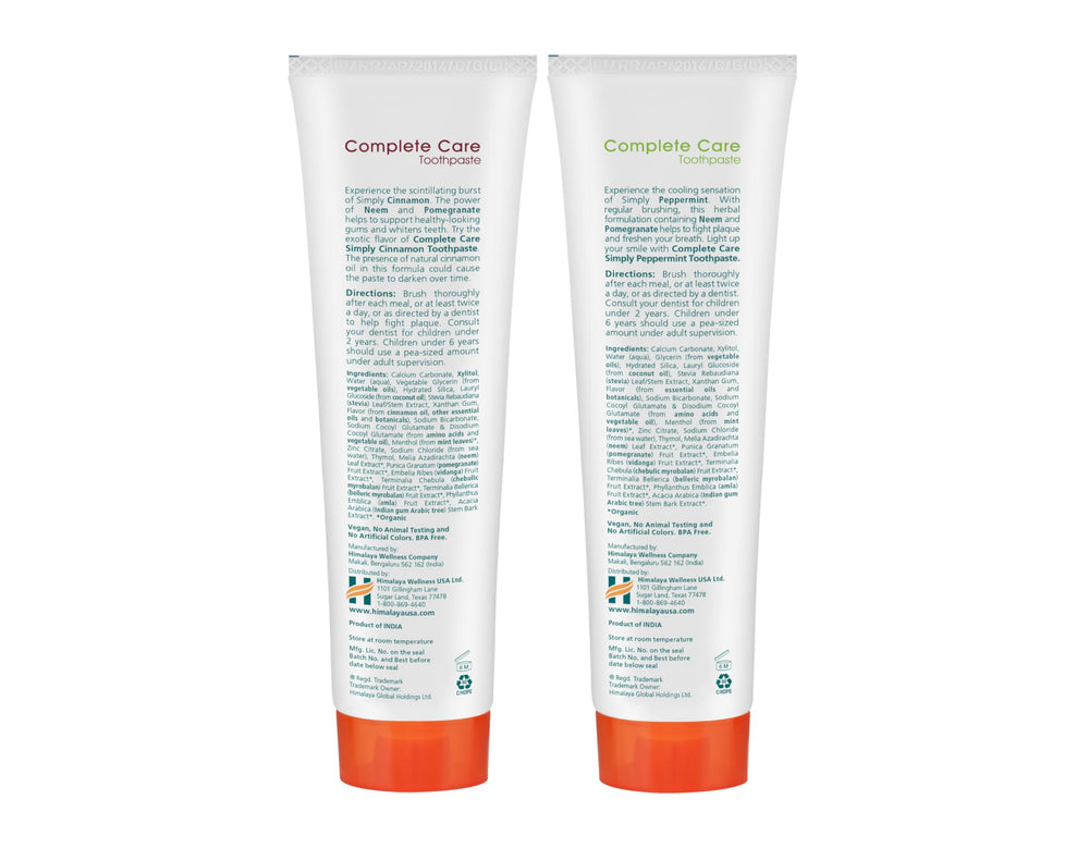 Close-up of Himalaya Botanique toothpaste tube