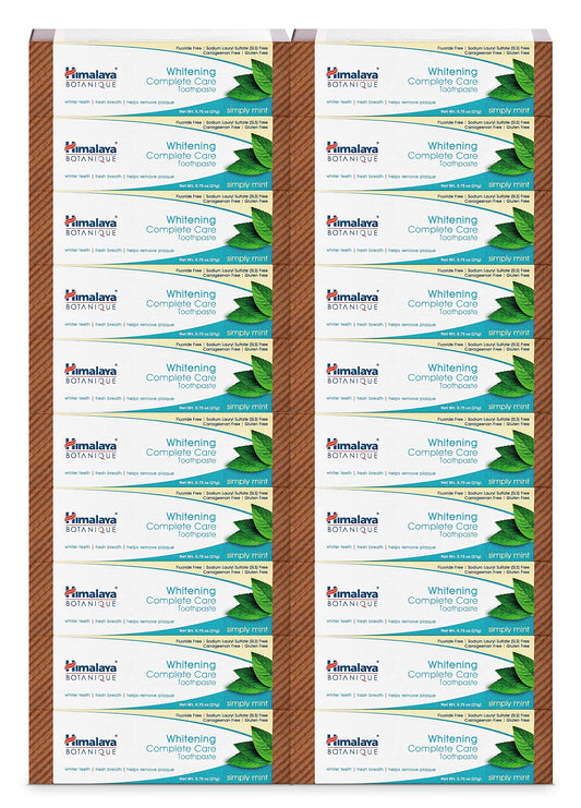 Himalaya Botanique Whitening Complete Care Toothpaste 20-pack travel size tube