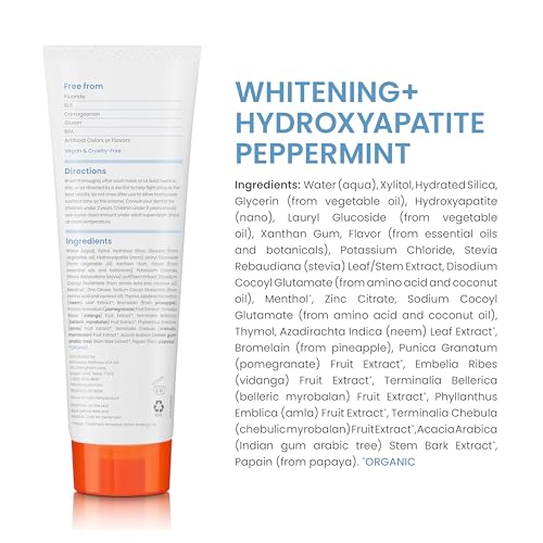Close-up of toothpaste texture showing Nano Hydroxyapatite particles