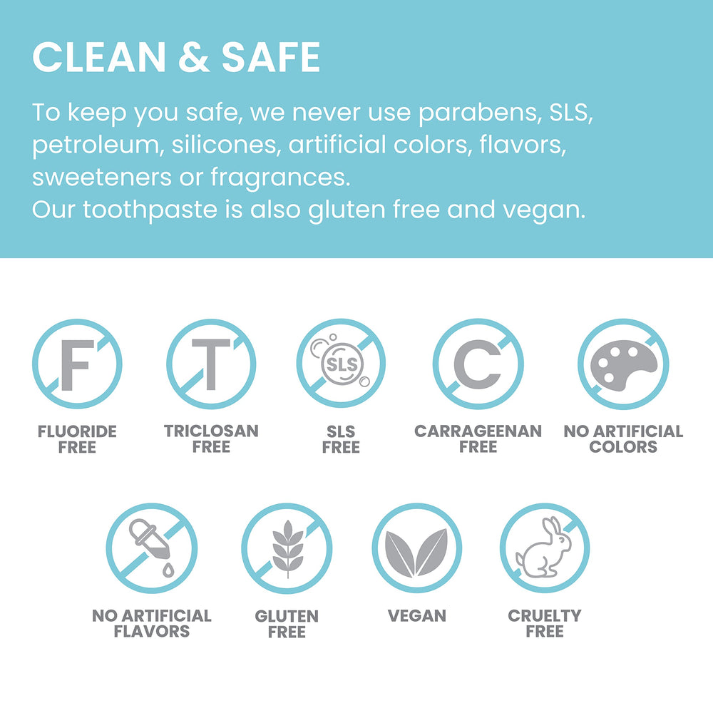 SLS-free vegan toothpaste label