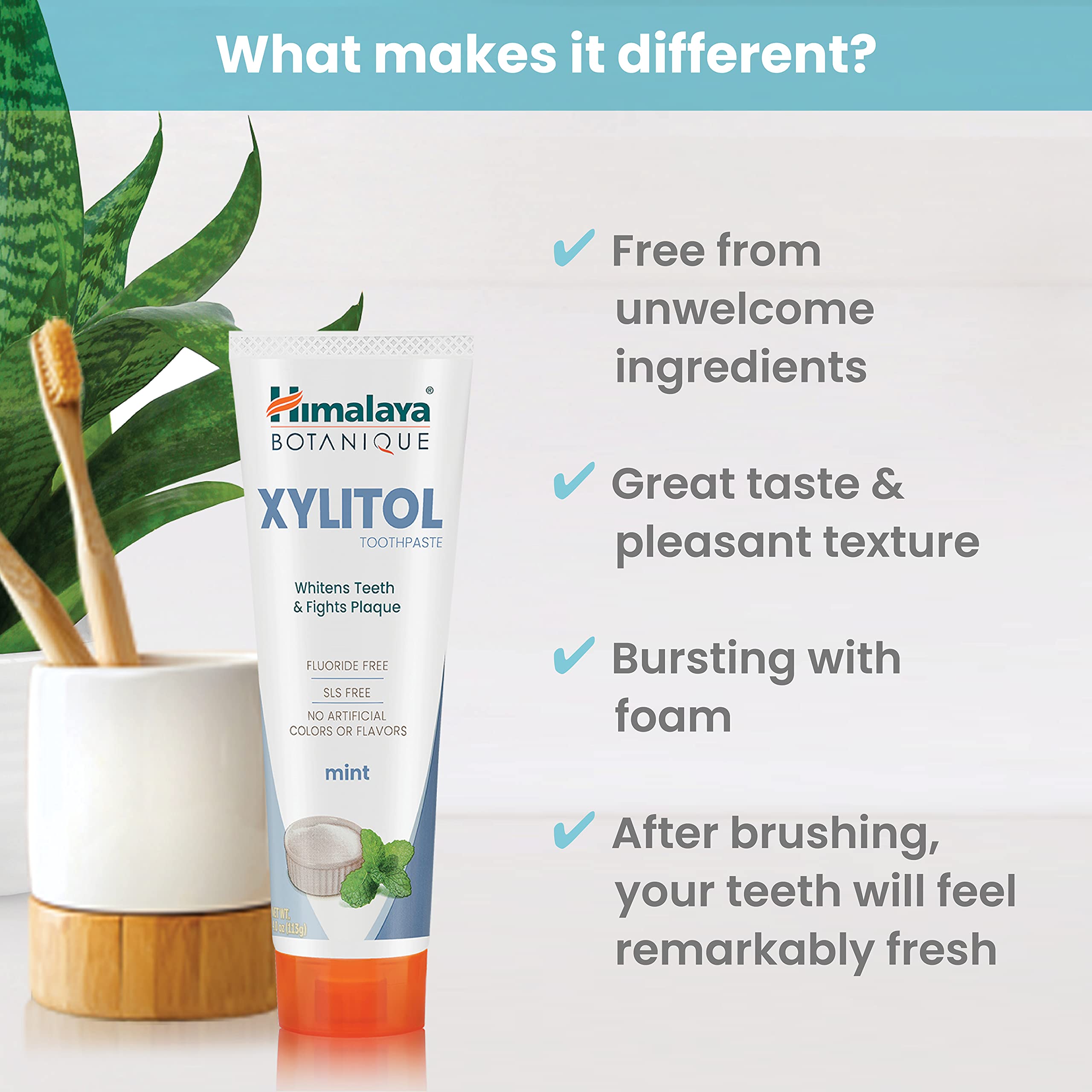 Xylitol and botanical ingredients for whitening and fresh breath