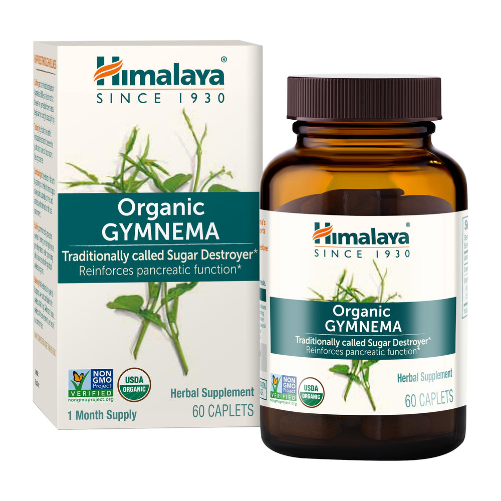 Front label of Himalaya Gymnema Sylvestre 700 mg 60 caplets