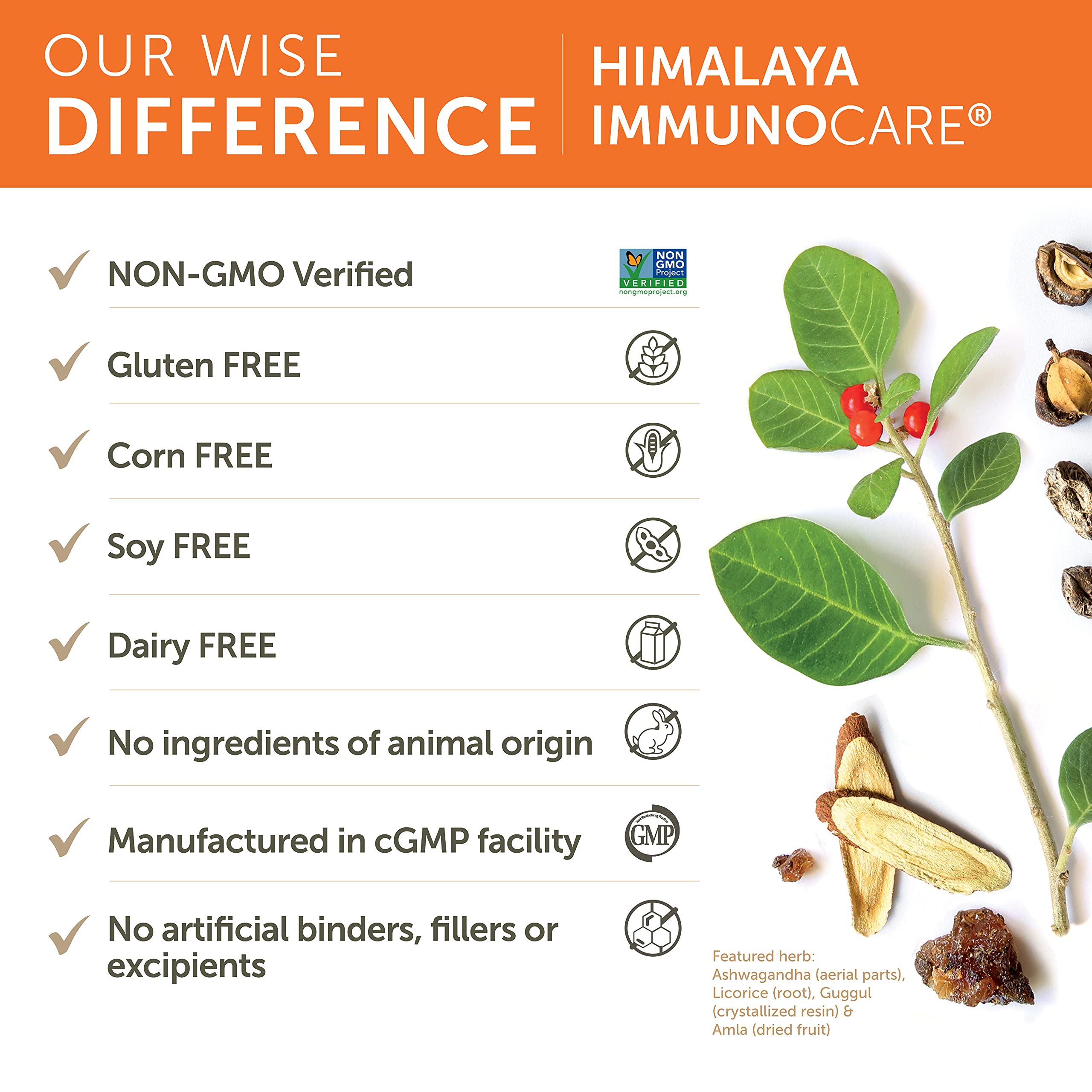 Lifestyle image of Himalaya ImmunoCare capsules beside a glass with greenery