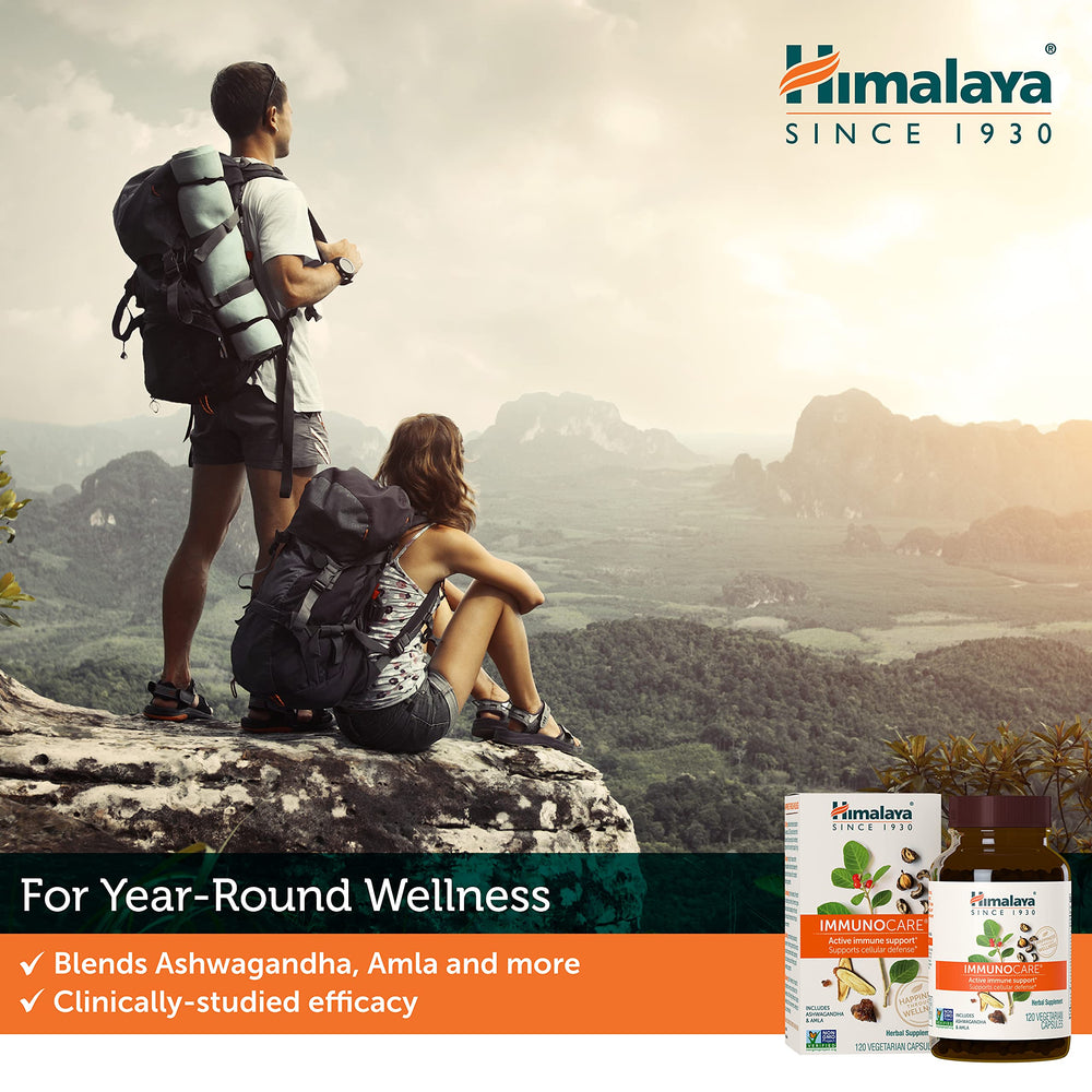Vegan, Non-GMO and Gluten Free badge for Himalaya ImmunoCare
