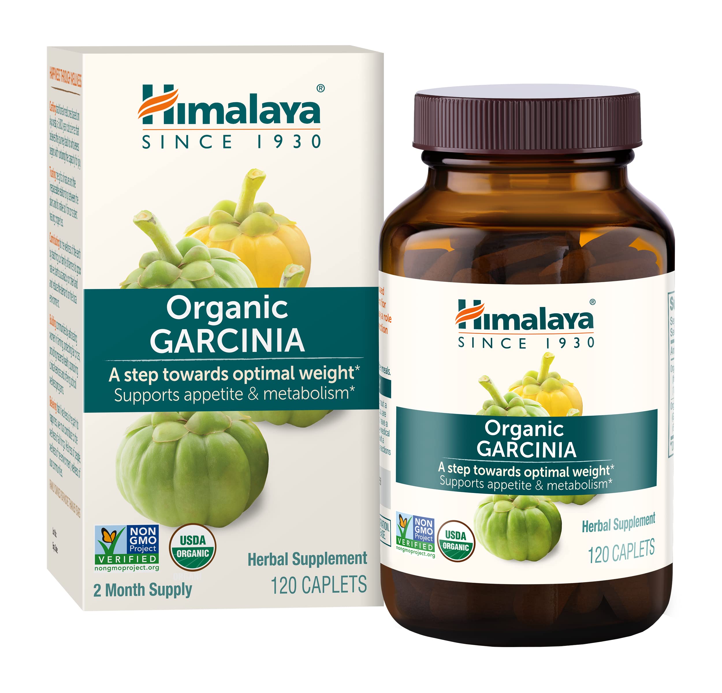 Himalaya Organic Garcinia Cambogia 600 mg 120 plant-based caplets