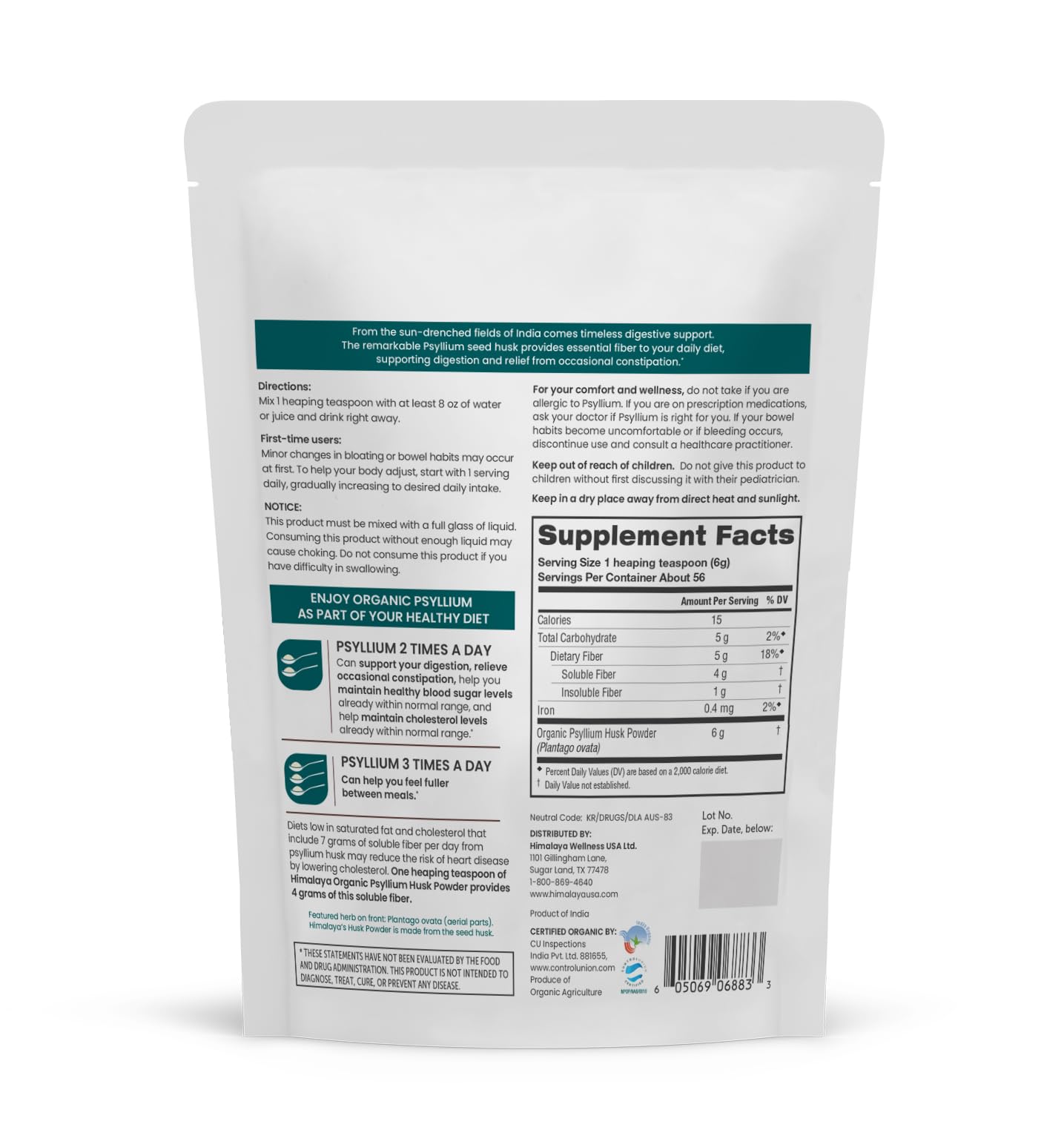 Close-up of finely-ground psyllium husk powder