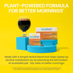 PartySmart ingredients: Andrographis, Chicory, Grapes, Dates