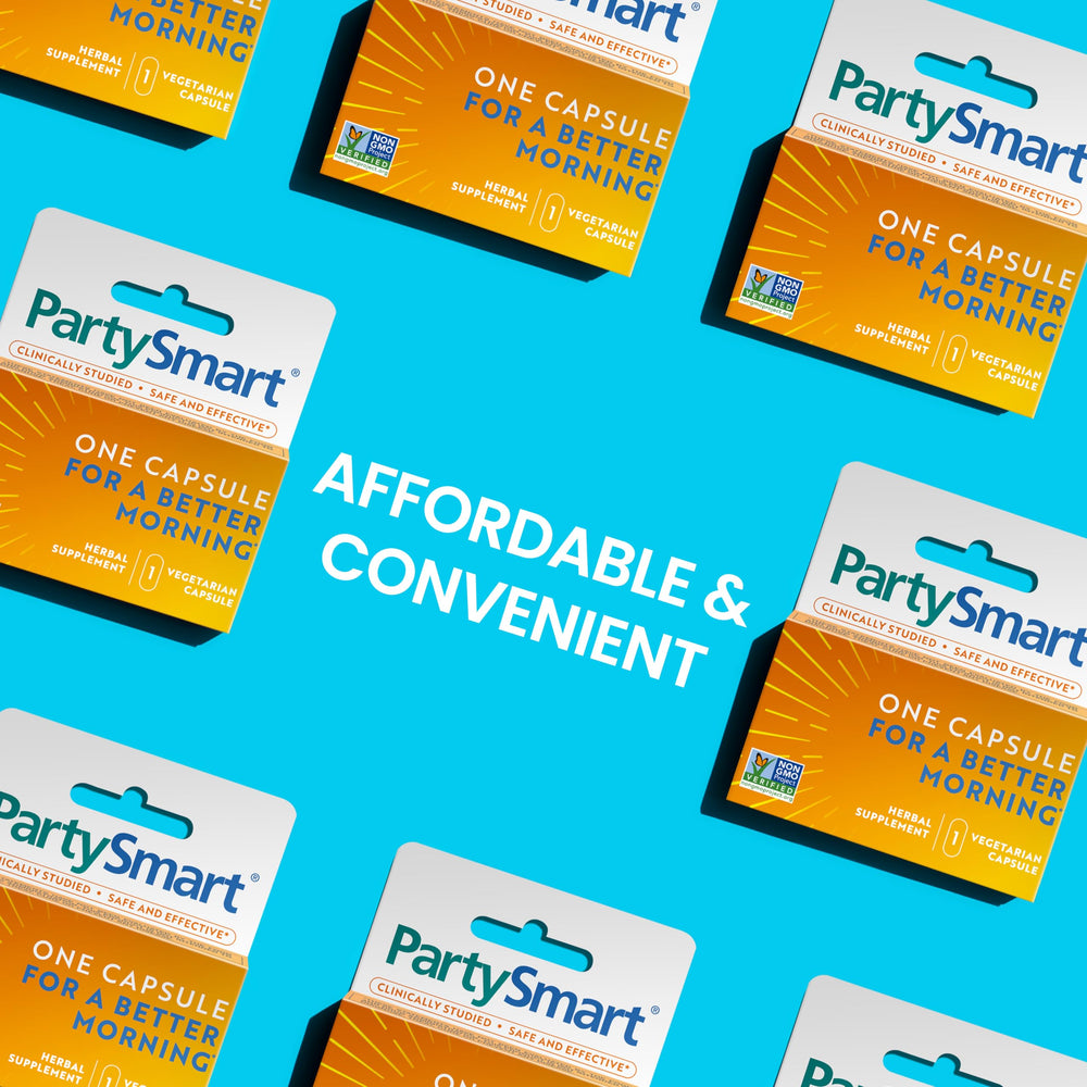 Himalaya PartySmart portable pack fits purse for discreet use.