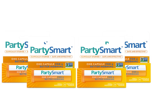 Himalaya PartySmart tube front view, compact and portable for nights out.