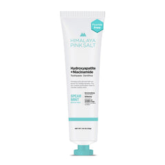 Tube of HIMALAYA PINKSALT Fluoride-Free Hydroxyapatite toothpaste with spearmint flavor, 3.9 oz