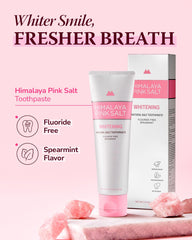 Back view of Himalaya PinkSalt toothpaste four-pack packaging