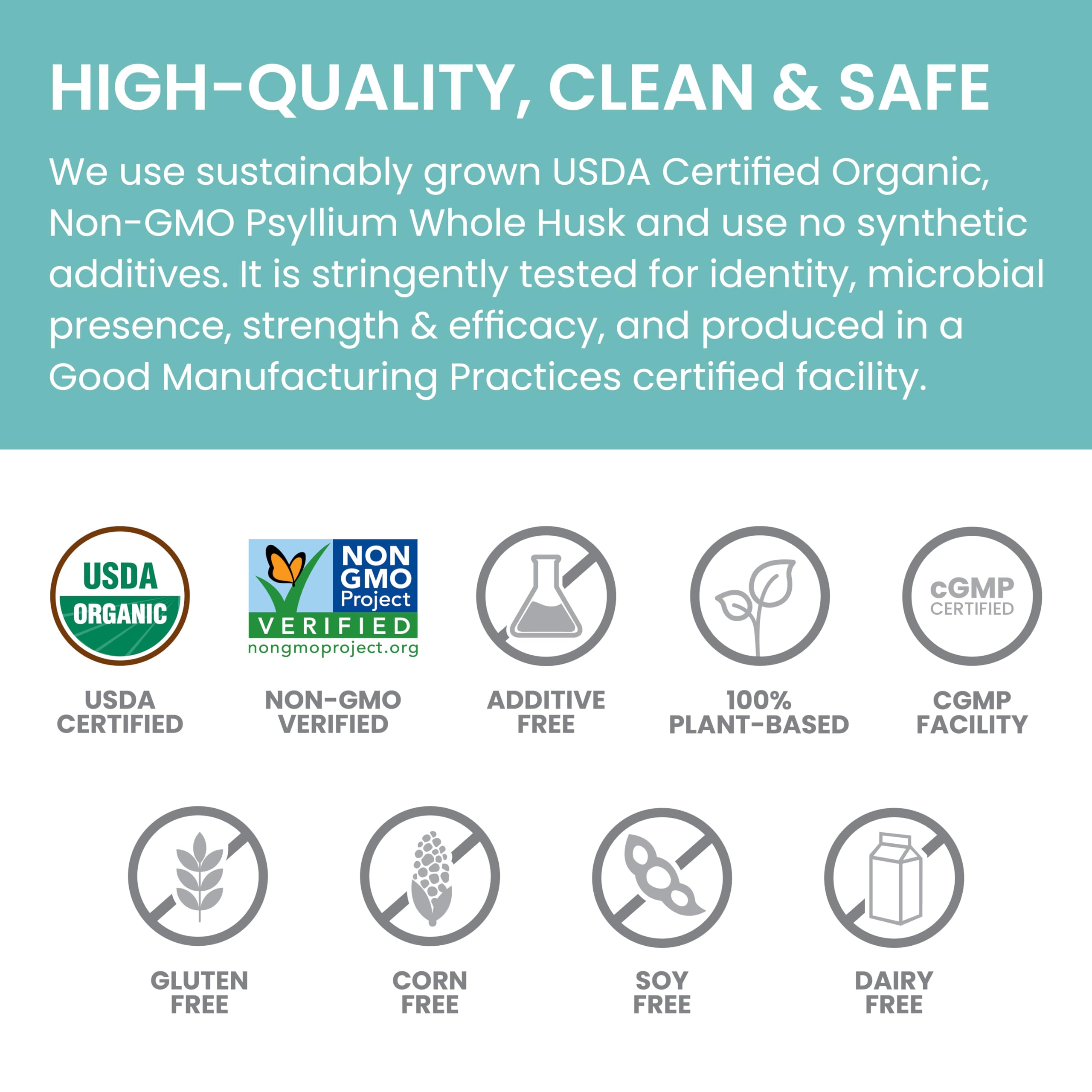 Ingredient list highlighting 99% white husk content