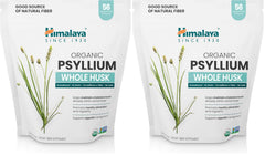 Himalaya Psyllium Whole Husk powder close-up, natural fiber source for daily use.