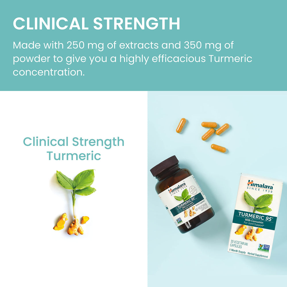 Vegan, Non-GMO and Gluten-Free icons for Himalaya Turmeric 95