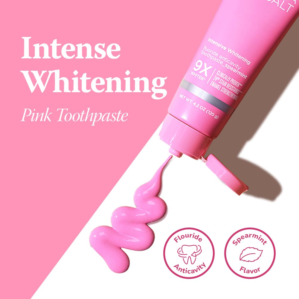 Close-up of Himalayan pink salt and minerals used in the toothpaste