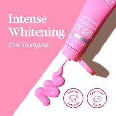 Close-up of Himalayan pink salt and minerals used in the toothpaste