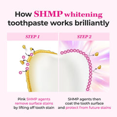 Back label showing ingredients and directions on Himalaya PINKSALT toothpaste