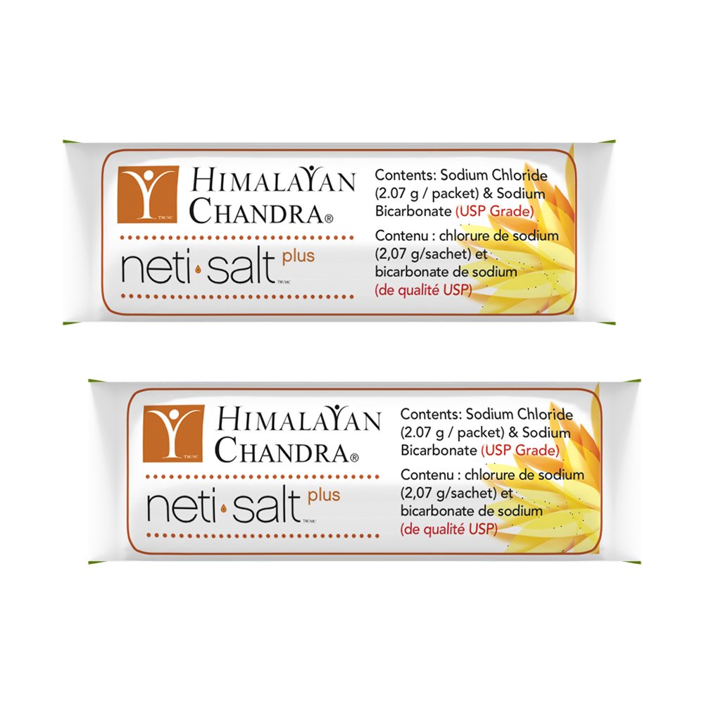 Himalayan Chandra Neti Salt Plus isotonic saline mix ready for gentle rinses.